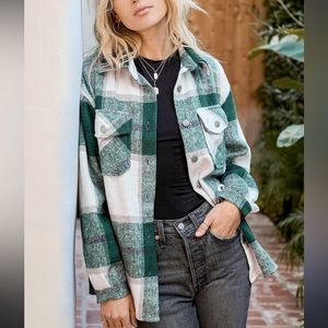 Sweet Generis Evergreen Green Plaid Multi Plaid Jacket